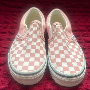 VANS pink checkered shoes